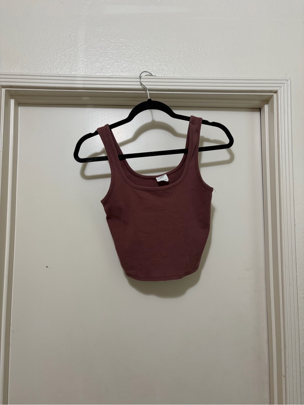DESTINED MAUVE RIBBED CROP TANK MEDIUM